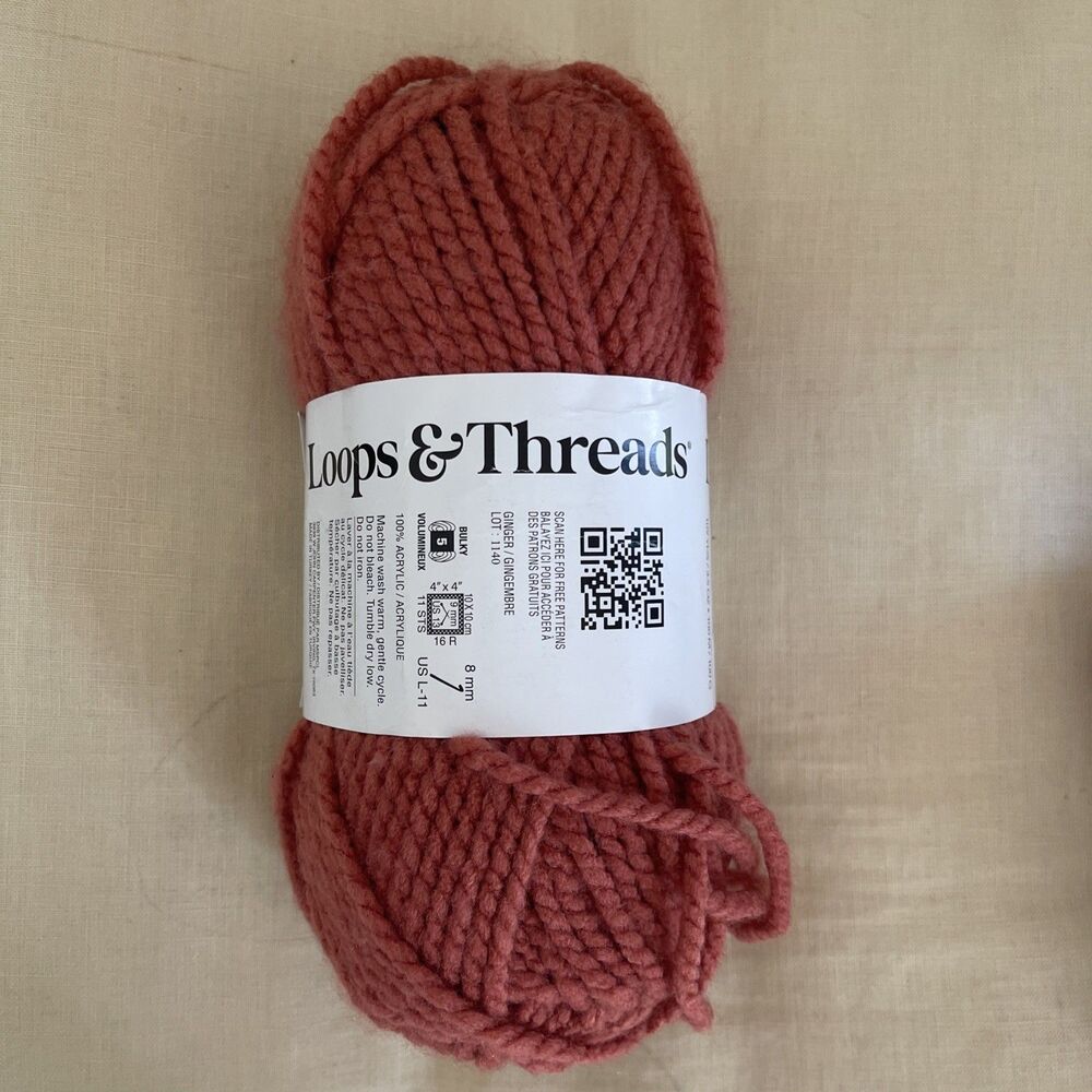 Charisma Yarn by Loops & Threads Ginger Bulky 3.5 Oz Acrylic